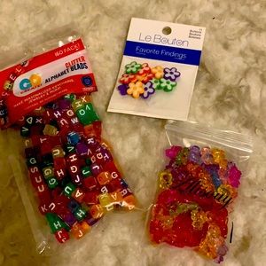 Hello kitty/ flower/ alphabet bead set